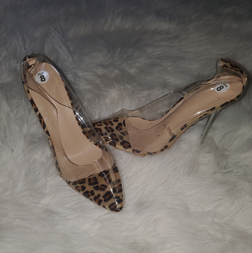 Transparent Shoes w Clear Heel